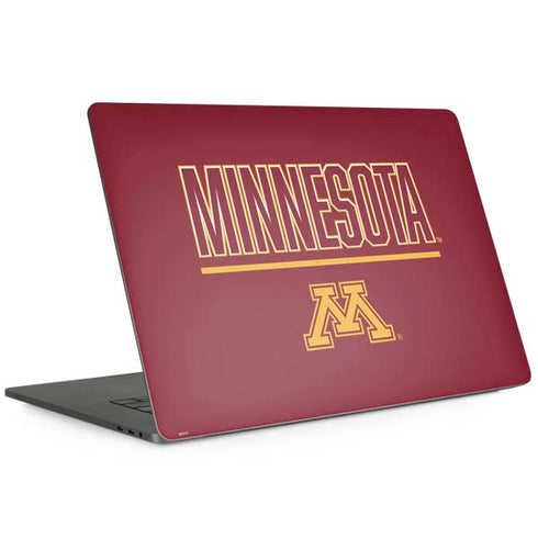 University of Minnesota Athletic Text Apple MacBook Pro 15-inch Skin